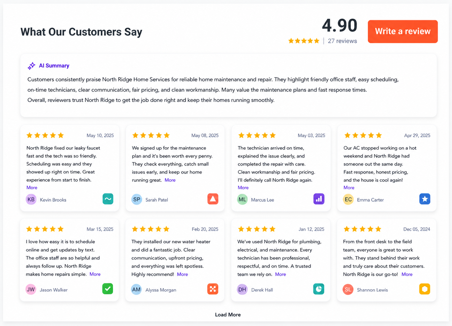 Recent JB3 HVAC customer reviews from Google